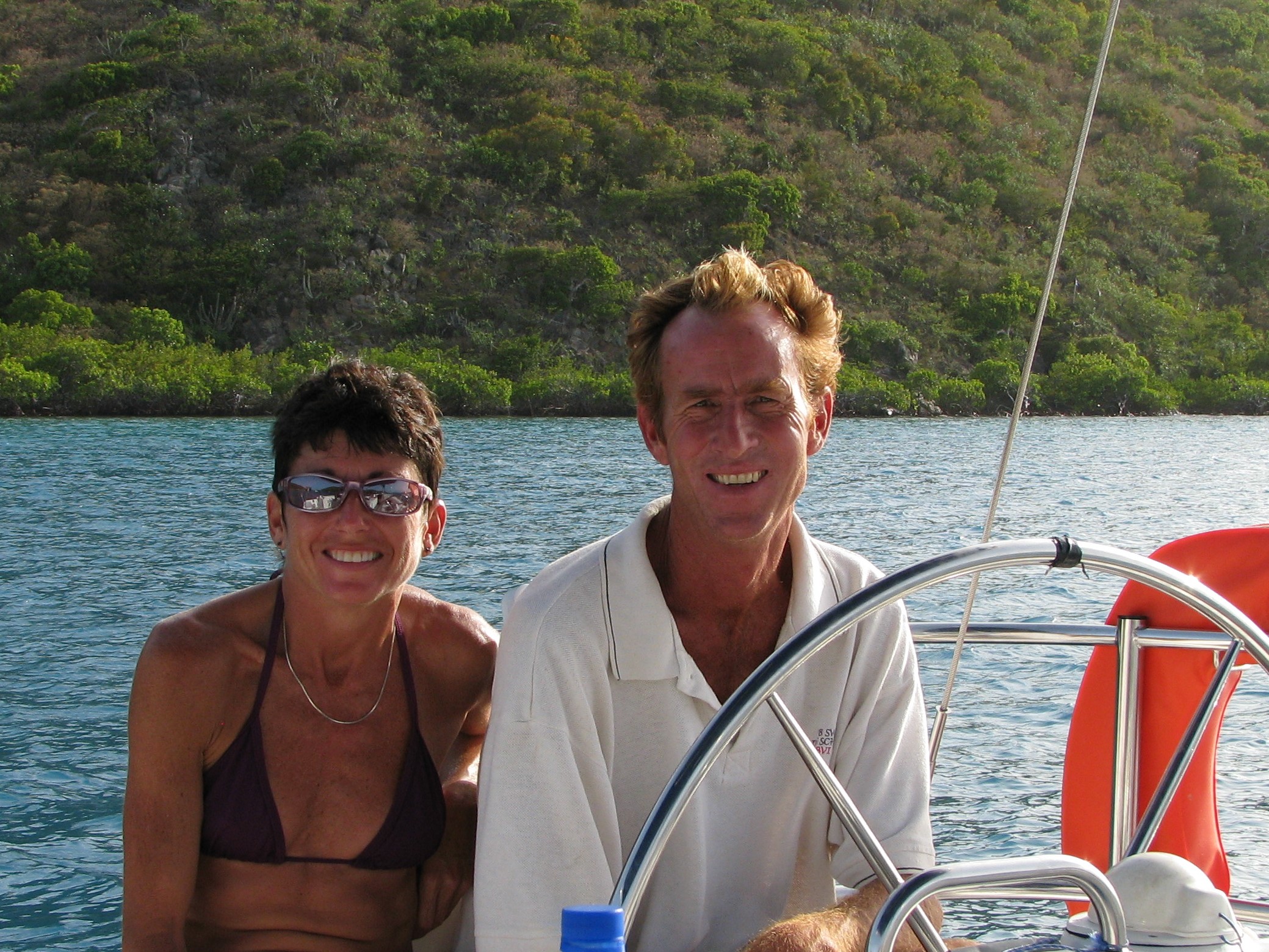 Nan in the BVIs with Rob Swain Sailing School