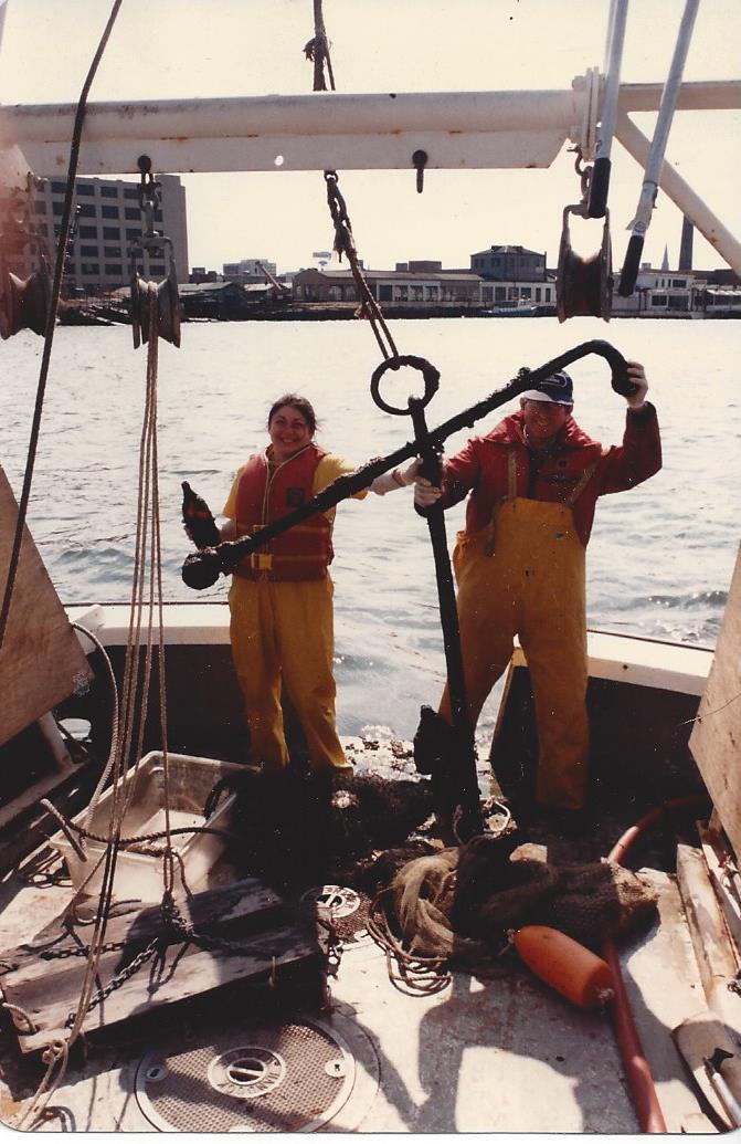 Nan on Trawler Hudson River Fisheries Study